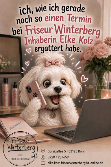 Illustration zur Terminvereinbarung bei Friseur Winterberg Inh. Elke Kolz in Bonn.