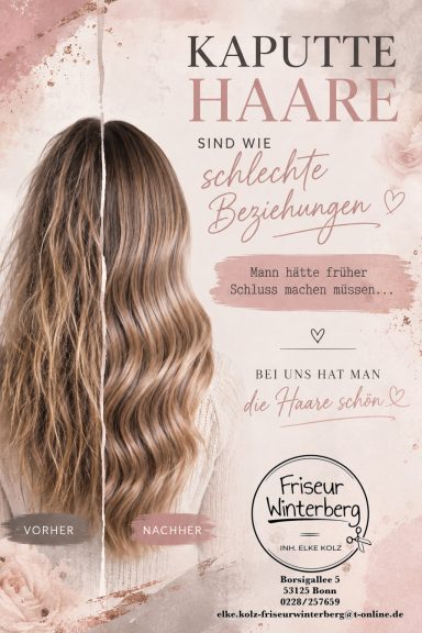 Vorher-Nachher bei strapaziertem Haar.